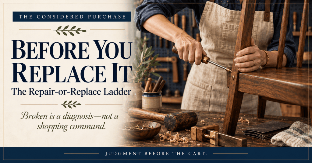THE CONSIDERED PURCHASE. Before You Replace&nbsp;It.